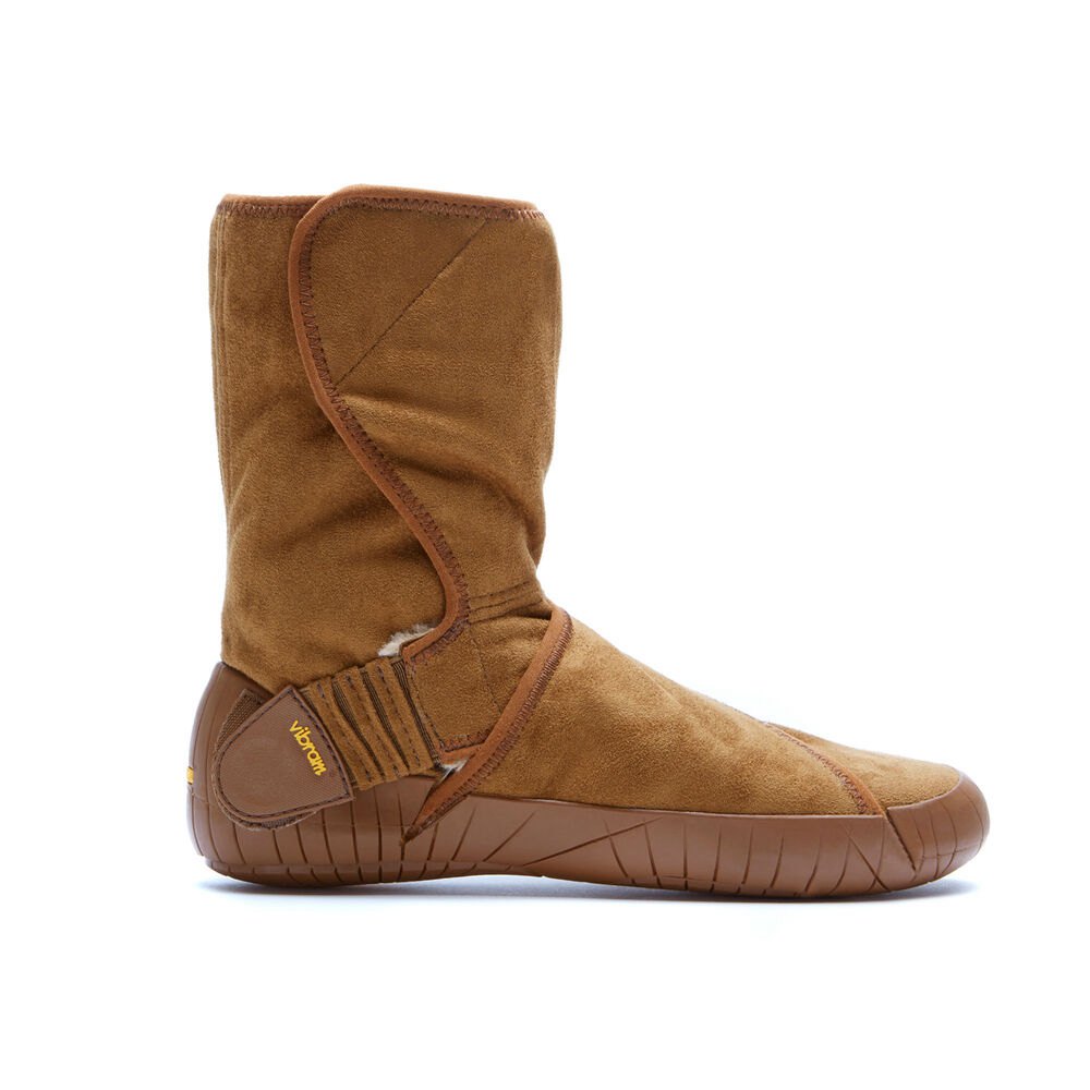 Botas Hombre Marrom - Furoshiki Classic Shearling Mid - KNUFMD-279